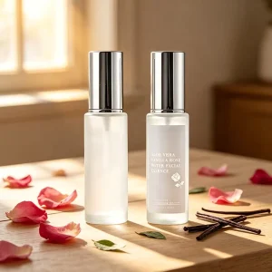 Refillable Frosted Cylindrical Glass Lotion Bottles, 30ml 50ml, Cosmetic Packaging