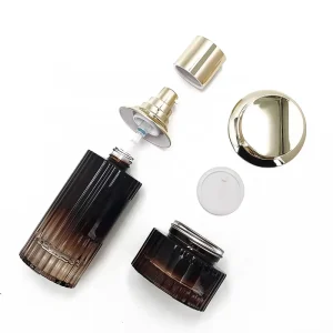 Refillable Glass Skincare Containers and Cosmetic Jars Set