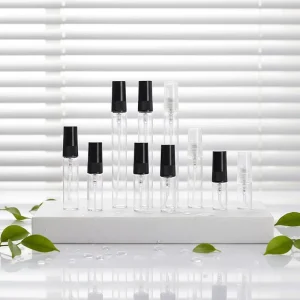 Refillable Glass Spray Bottles 1ml 2ml 3ml 5ml 10ml Ultra Fine Mist Leakproof Perfume Atomizers for Travel