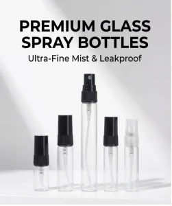 Refillable Glass Spray Bottles 2ml 3ml 5ml 10ml Ultra Fine Mist Leakproof Perfume Atomizers for Travel
