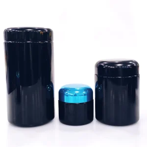 Refillable Tall Wide Mouth 500ml 16oz 8oz 6oz 5oz 3oz 2oz 1oz Stash UV Glass Jar Smell Proof Violet Storage Stash Jar