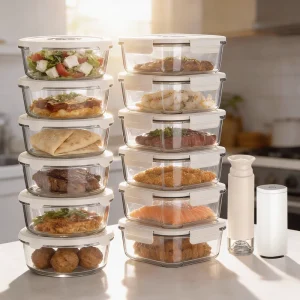 Refrigerator Fresh-Keeping Vacuum Sealed Containers with Electric Pump