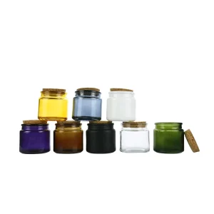Reusable Amber Black or Clear Glass Jars 50ml 100ml 200ml for Food, Candy, Aromatherapy, Solid Perfume, Cream, or Candle Making
