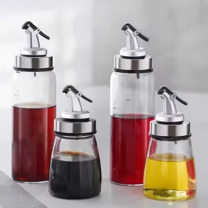 Reusable Eco-Friendly BPA-Free Modern Kitchen Olive Oil Dispenser Bottle 160ml 500ml Custom Creative Leak-Proof Glass Jug Food