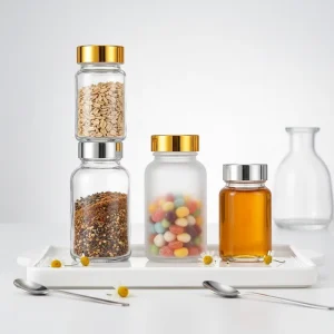 Reusable Food-Safe Clear Glass Jar for Honey and Bird’s Nest, 50ml-200ml