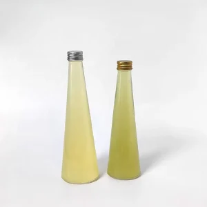Reusable Glass Drinking Bottle with Aluminum Cap for Wine, Milk, Tea, Smoothies, and Beverages