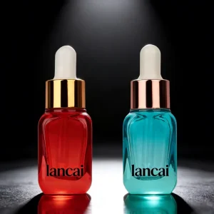Reusable Glass Dropper Bottle for Essential Oils and Cosmetics with Leak-Proof Cap and Box