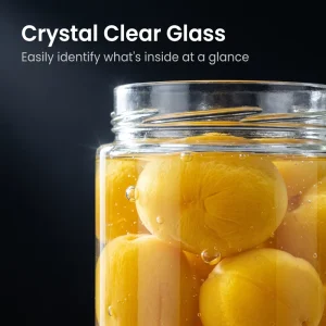 Reusable Transparent Food Grade Glass Container for Canning Preserving Honey and Jam