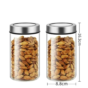 Rotation Glass Jar with Non slip Base High Borosilicate Reusable for Home 400ml 600ml 800ml 140ml in Choice