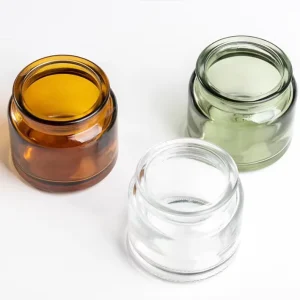 Round 100ml Glass Candle Jar with Cork Lid for Honey Soy Wax and Home Decoration
