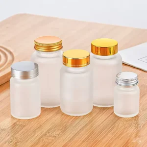 Round 30ml 150ml Glass Vitamin Capsule Container and Pill Organizer Bottle
