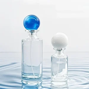 Round 30ml 50ml Glass Perfume Bottle with Screw Cap