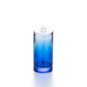 Round 50ml Empty Glass Perfume Bottle with Crimp Spray Pump and Custom Magnetic Cap