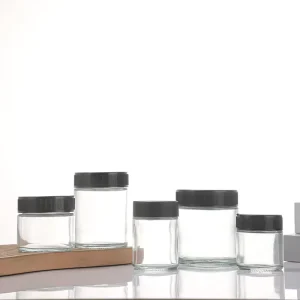 Round 90ml 3oz Glass Jars Affordable Seed Jars Food Storage Jars and Plastic Lid with ChildResistant Lids