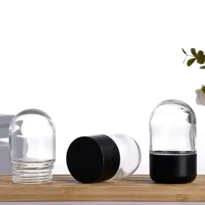 Round CR Empty Glass Leak-Proof Airtight 30ml Screen-Printed Flower Stash Storage Screw-Cap Dome Jar