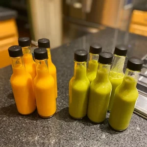 Round Clear 150ml Pepper Hot Sauce Bottle Glass 5oz Glass Sauce Bottle with Screw Lid