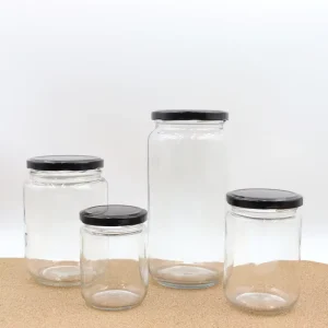 Round Clear Glass Honey Food Jars 100ml 150ml 240ml 350ml 480ml 730ml 1000ml Supplier