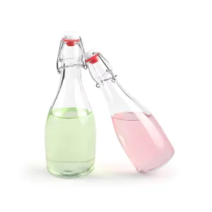 Round Clear Swing Top Glass Bottles 350ml 500ml for Beer Brewing Juice Water