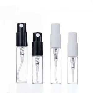 Round Cylinder Empty Mini 1.5ml 2ml 3ml 5ml Small Atomizer Spray Sample Test Glass Perfume Bottles