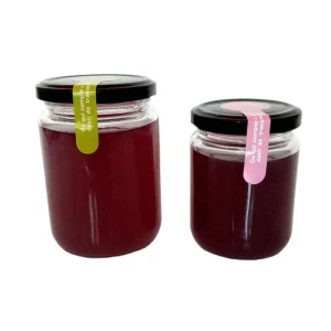 Round Food-Grade Glass Storage Jar with Metal Lid for Pickles, Jam, Sauce, Canning and Honey, 100ml 230ml 350ml 550ml