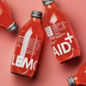 Round Glass Bottle 280ml 350ml 500ml for Beverage Juice Kombucha and Liquor with Aluminum Cap