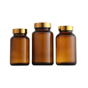 Round Glass Capsule Container Glass 200ml Empty Bottle Glass From China