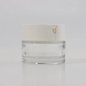 Round Glass Cosmetic Bottle and Cream Jar with Custom Colors