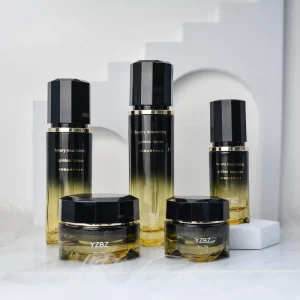 Round Glass Cosmetic Bottles and Jar Set, 30g 50g 40ml 100ml 120ml, Skincare Packaging
