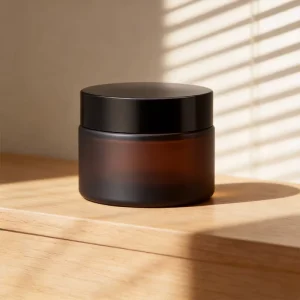 Round Glass Cosmetic Jar 5ml 10ml 15ml 20ml 30ml 50ml 60ml 100ml Straight Side with Lid