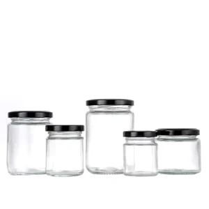 Round Glass Jam Jars, 5oz and 8oz, Thickened, with Twist-Off Lid