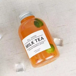 Round Glass Juice Bottle 150ml 250ml 350ml 500ml Cold Drink Milk Glass Bottle with Screw Lid