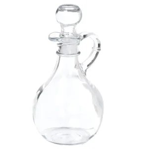Round Glass Oil and Vinegar Cruet with Stopper