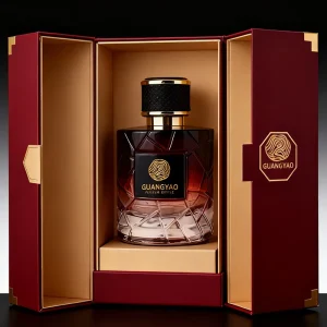 Round Perfume Glass Bottle 100ml with Crimp Spray Pump and Box Packaging