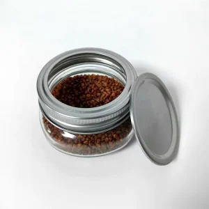 Round Shape Glass Honey Jelly Jam Jars Handmade Food Glass Container with Metal Screw Cap for Jelly Jam Honey DIY Projects