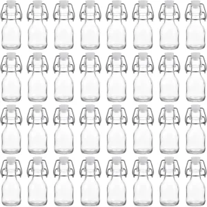 Round Transparent Glass Beverage Bottle with Snap Seal for Enzyme and Fruit Wine