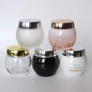 Round Transparent Glass Jar with Lid 4oz 120ml 50ml 30ml