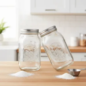 Round Wide Mouth Glass Mason Jar for Pickles, Sauerkraut, Honey, Jam, Sauce and Dry Food Storage