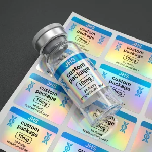 Rsonalized Small Business Low MOQ 2ml 5ml 10ml Peptide Vial Labels Strong Adhesive Stickers Custom Peptide Logo Label