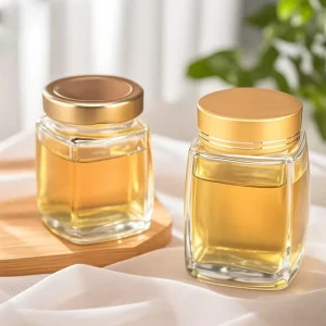 Ru Star Clear Square Glass Bottle Glass Honey Jars Packaging Canning Jar Glass Jam Jar With Lids