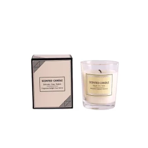 Scented Candle Design Luxury Clear Glass Candle Jar Fragrance Soy Wax Private Label Aromatic Custom Scented Candle for Decor