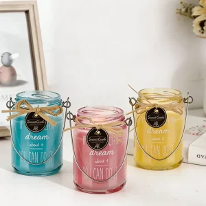Scented Candle in Glass Jar for Home Decoration