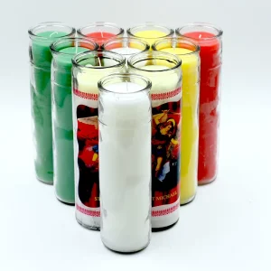 Scented Religious Church 7 Day Glass Jar Candle for Funeral, Grave, and Memorial Use