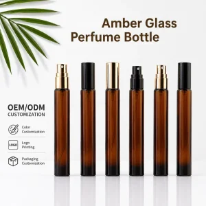Screen Printing 2ml 3ml 5ml 10ml Round Glass Press Spray Pump Lotion Serum Toner Perfume Bottles
