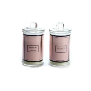Sealed Clear Glass Candle Jar with Lid