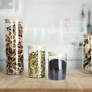Sealed Glass Food Storage Containers with Lids Leak proof Custom Colors Engraving Eco Friendly for Kitchen Pantry Storage