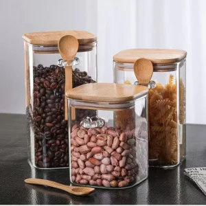 Sealed Glass Storage Jar for Coffee Beans, Tea Leaves, and Food with Moisture-Proof Vacuum Preservation