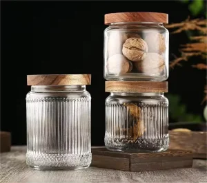 Sealed Glass Storage Jar with Lid for Kitchen Grains, Tea, Fruit Tea, and Food
