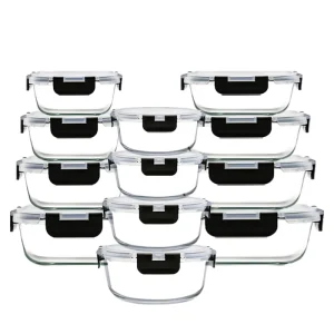 Set Glassware Kitchenware Heat Resistant Tempered Glass Bowl for Microwave Oven High Borosilicate Food Storage Container