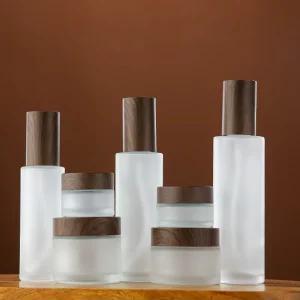 Sets Matte Finish Cosmetic Glass Jars 40ml 100ml 120ml Skincare Face Cream Lotion Packaging for Skin Care Serum