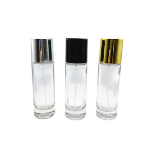Shandong Factory 30ml clear Perfume Glass Bottle with Aluminium Sprayer Cap